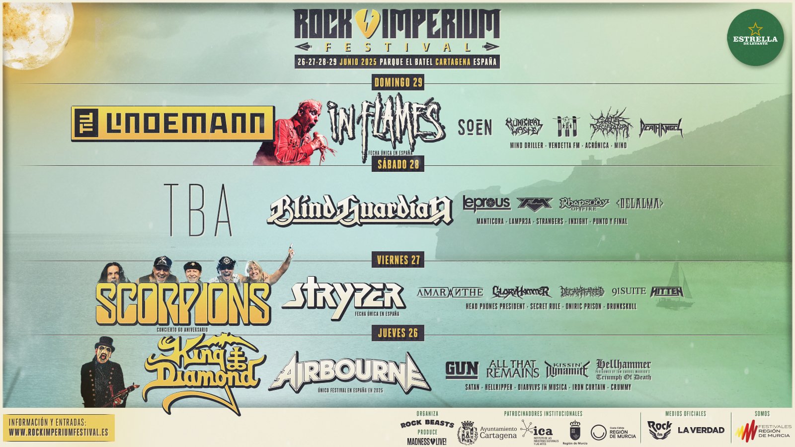 Rock Imperium Festival 2025: cartel prácticamente cerrado tras una impresionante tanda de confirmaciones