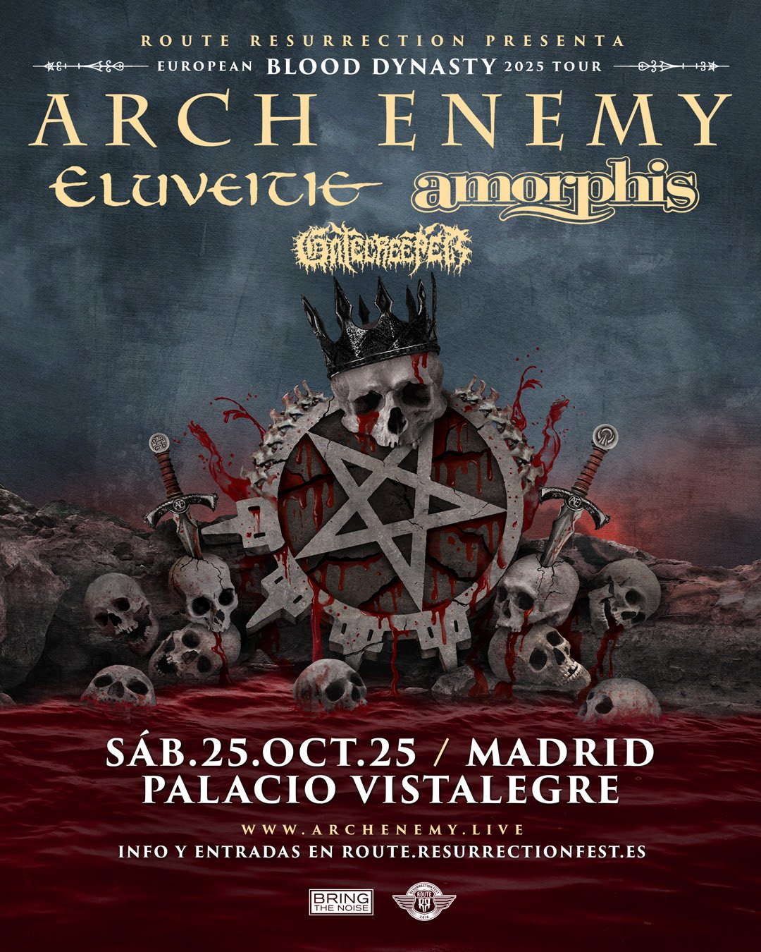 arch enemy gira 2025