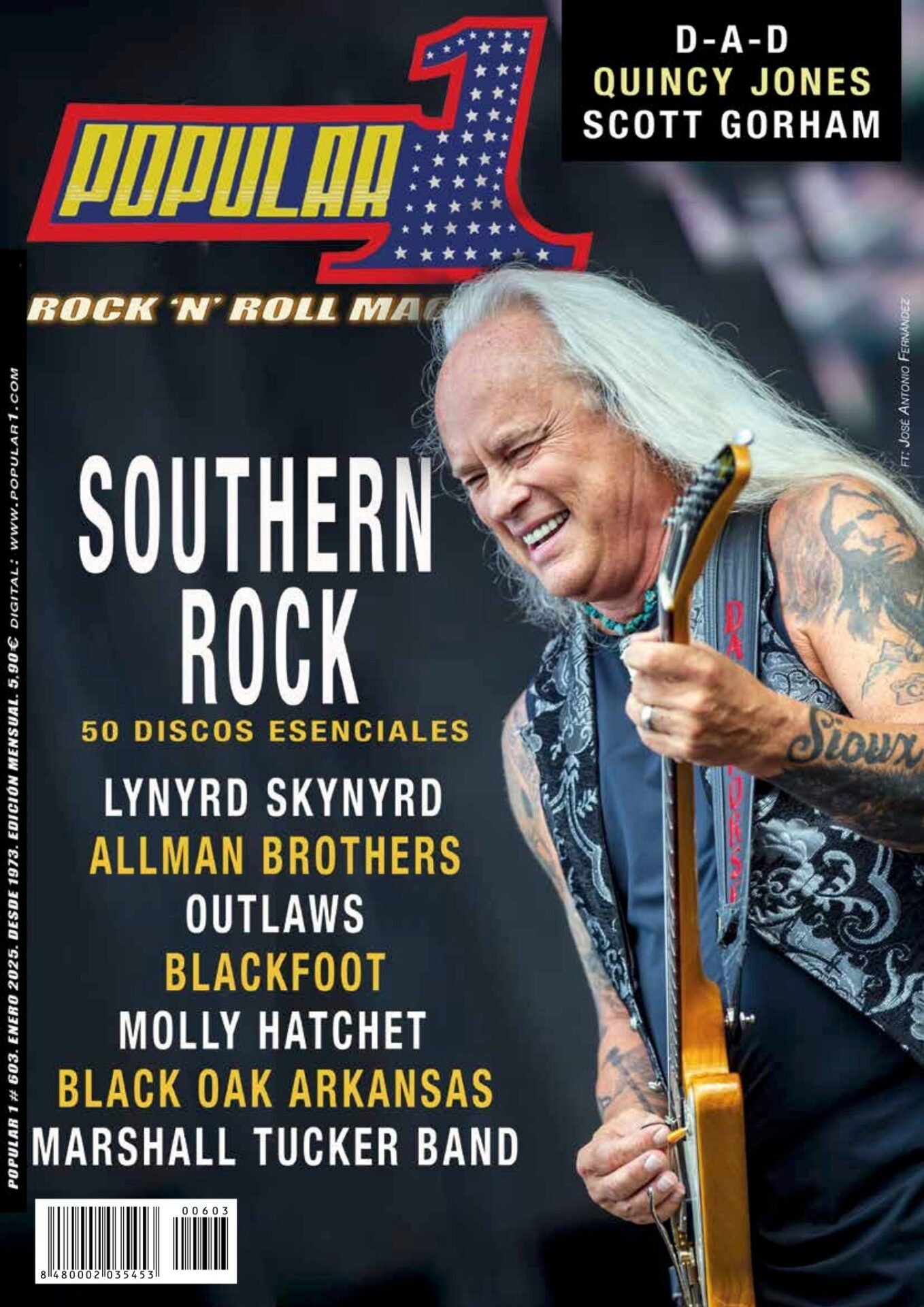 Ya a la venta el número de enero (602) de Popular 1 (Especial Rock Sureño)