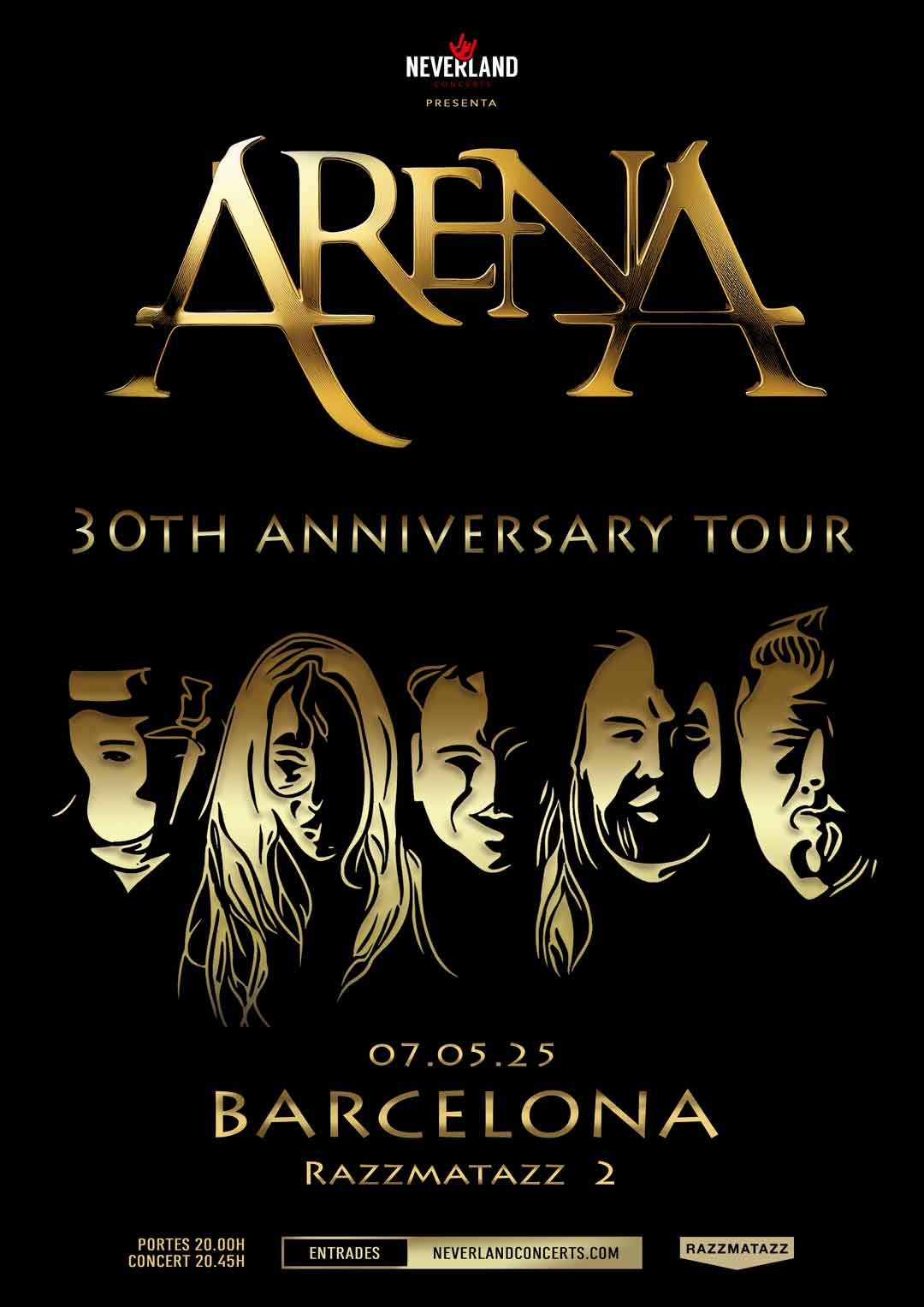 La superbanda de rock progresivo Arena toca esta próxima semana en Barcelona