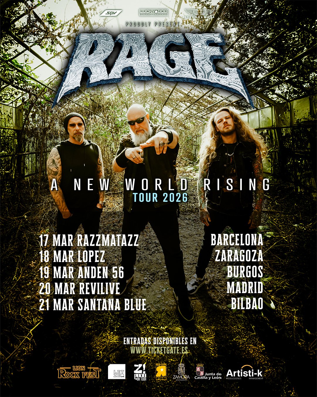 Z Live! anuncia gira de Rage para 2026