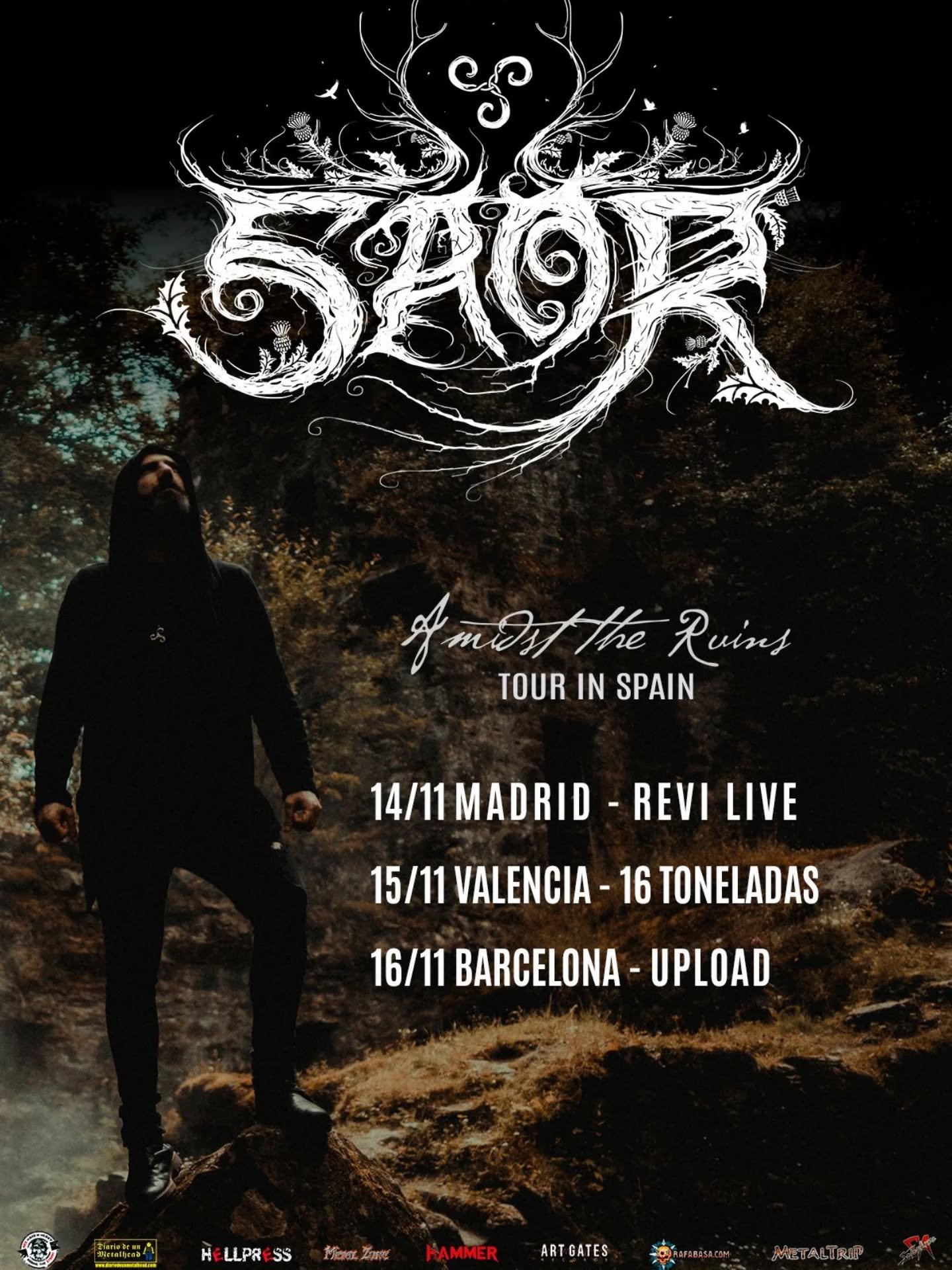 Saor trae a España este fin de semana el black metal con tintes folk y ambientales de su gira de "Amidst the Ruins"