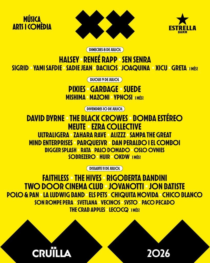 Cruïlla 2026 desvela su cartel por días | Stairway to Rock