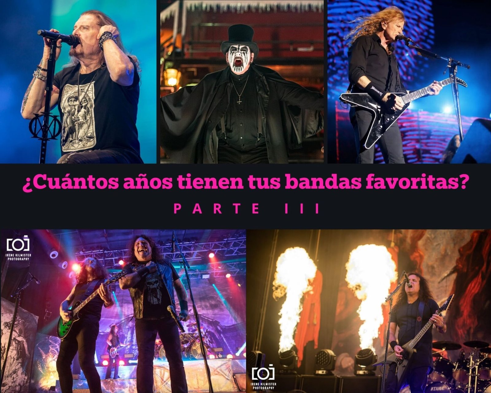 ¿Cuántos años tienen tus bandas favoritas? Parte III