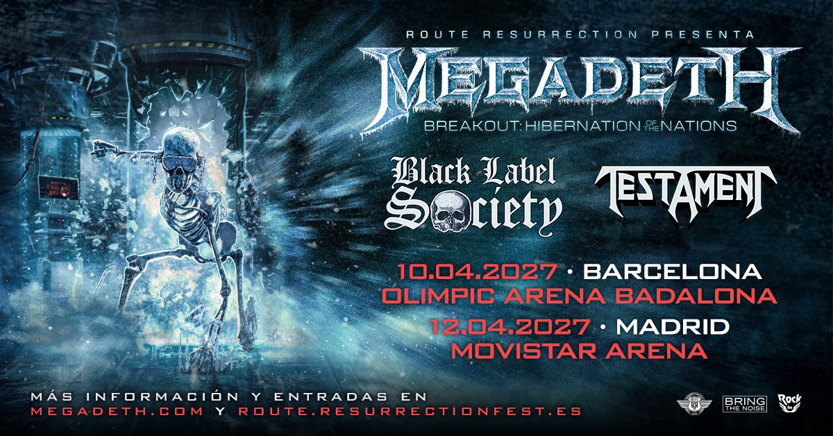 Megadeth regresará a España en 2027 para despedirse de los escenarios