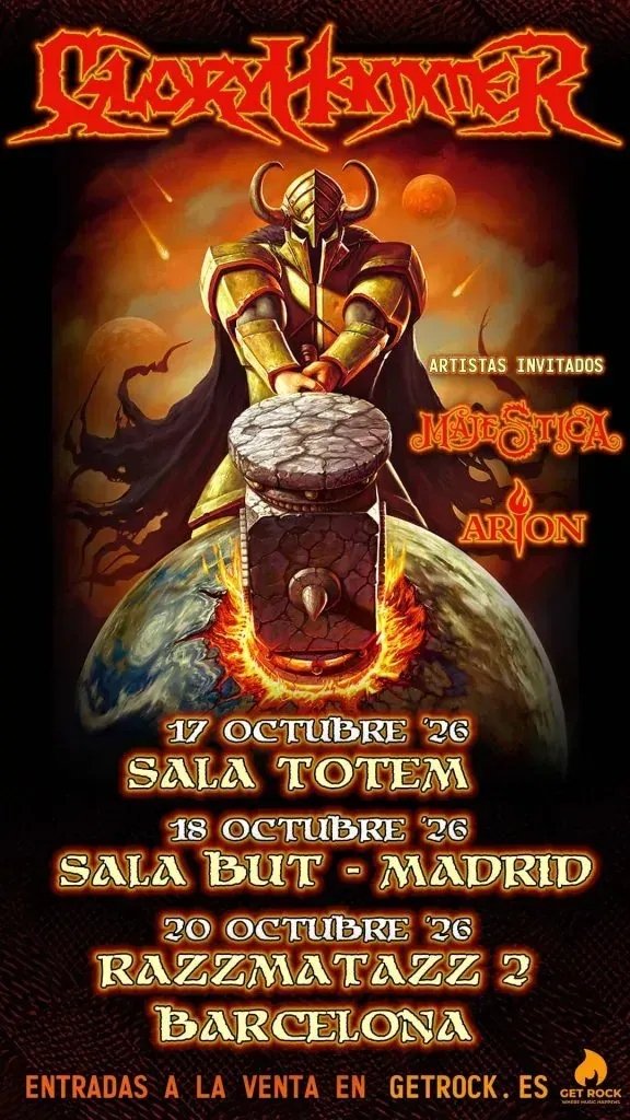 Gloryhammer regresan a España en octubre de 2026 junto a Majestica y Arion