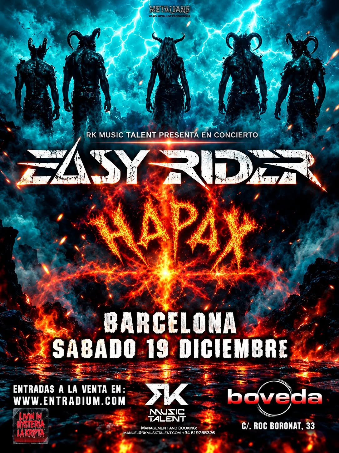 Easy Rider cierran su gira en Barcelona con un concierto muy especial